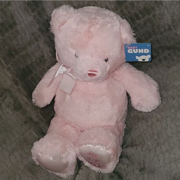 Baby Gund My First Teddy Bear Pink Plush Stuffed Animal 4043975 New - Picture 4 of 10